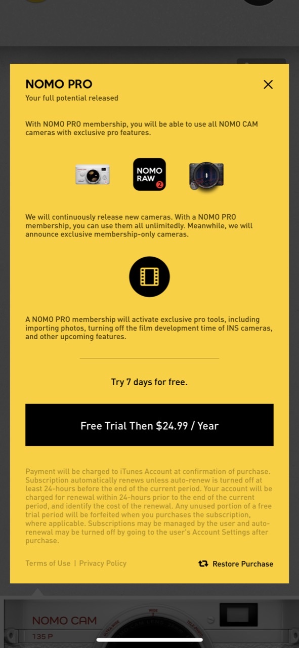 NOMO CAM - Point and Shoot