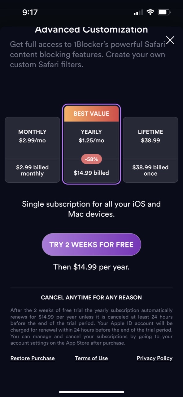 1Blocker - Ad Blocker