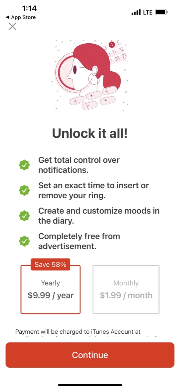 Contraceptive Ring Reminder +