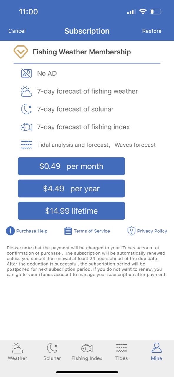 Fishing Index-Fishing Weather