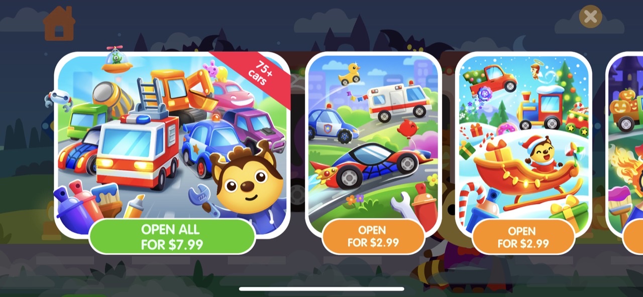 Car game for kids and toddler