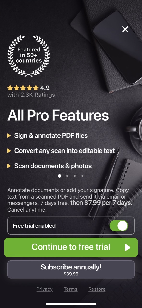 My Scanner: Scan to PDF & Edit