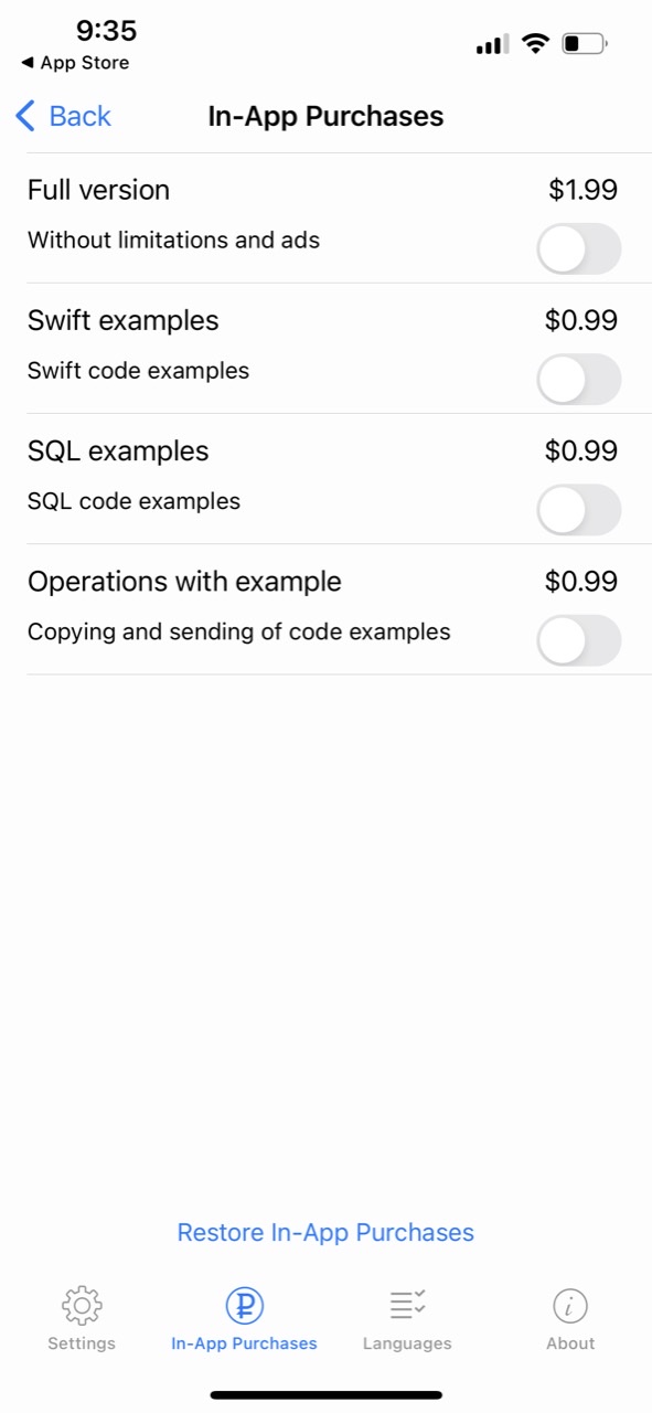 Recipes for Swift