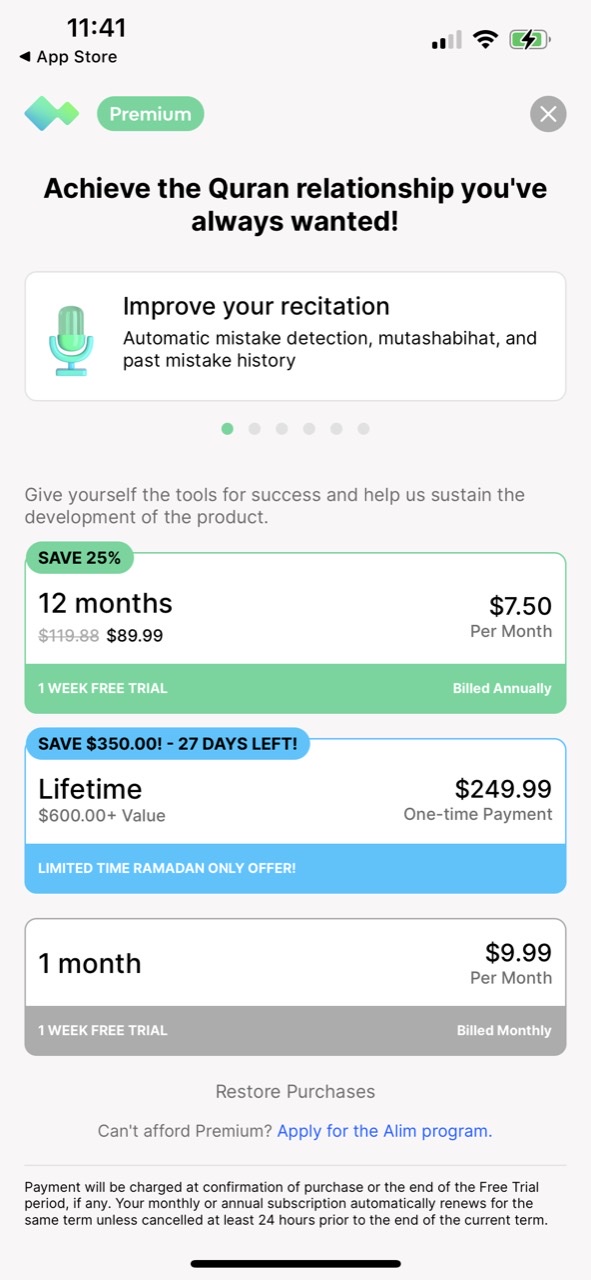 Tarteel: AI Quran Memorization