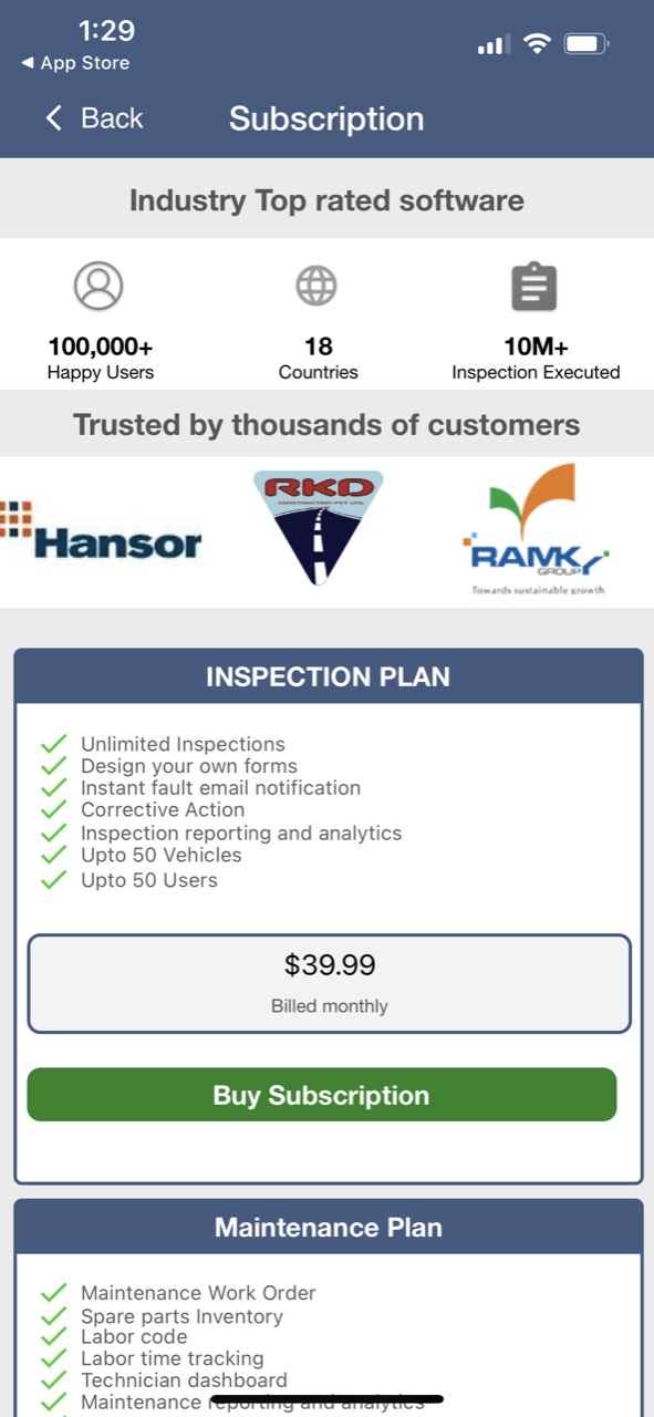 Inspection Maintenance - HVI