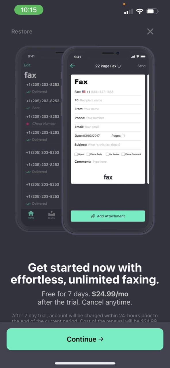 FAX from iPhone & Send Ad Free