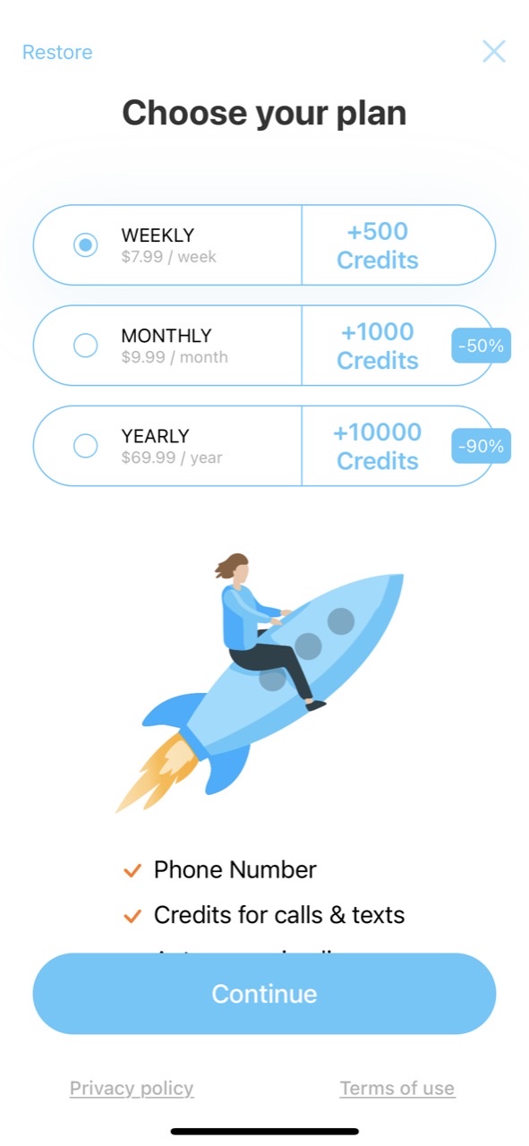 SIMless - 2nd Phone Number