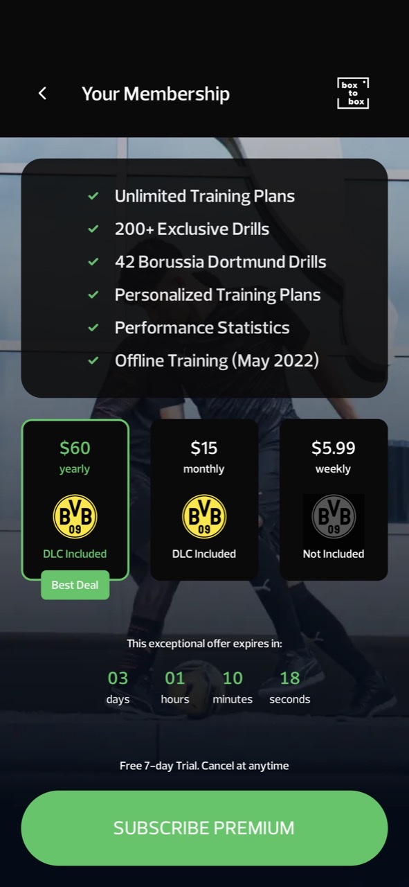 box-to-box: Soccer Training