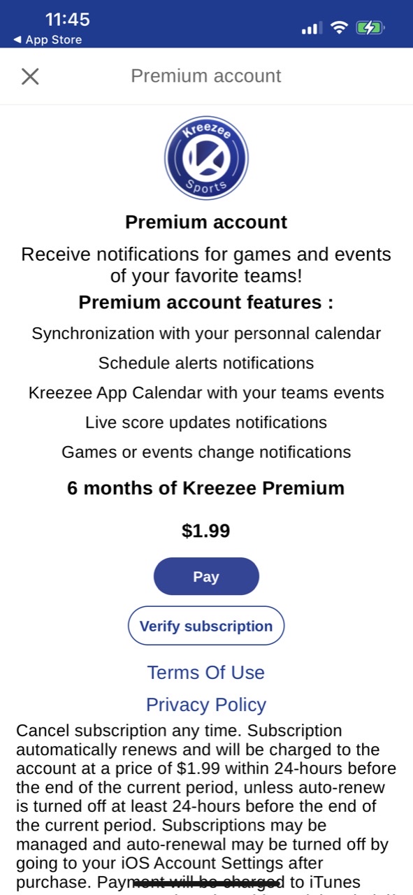 Kreezee Sports App