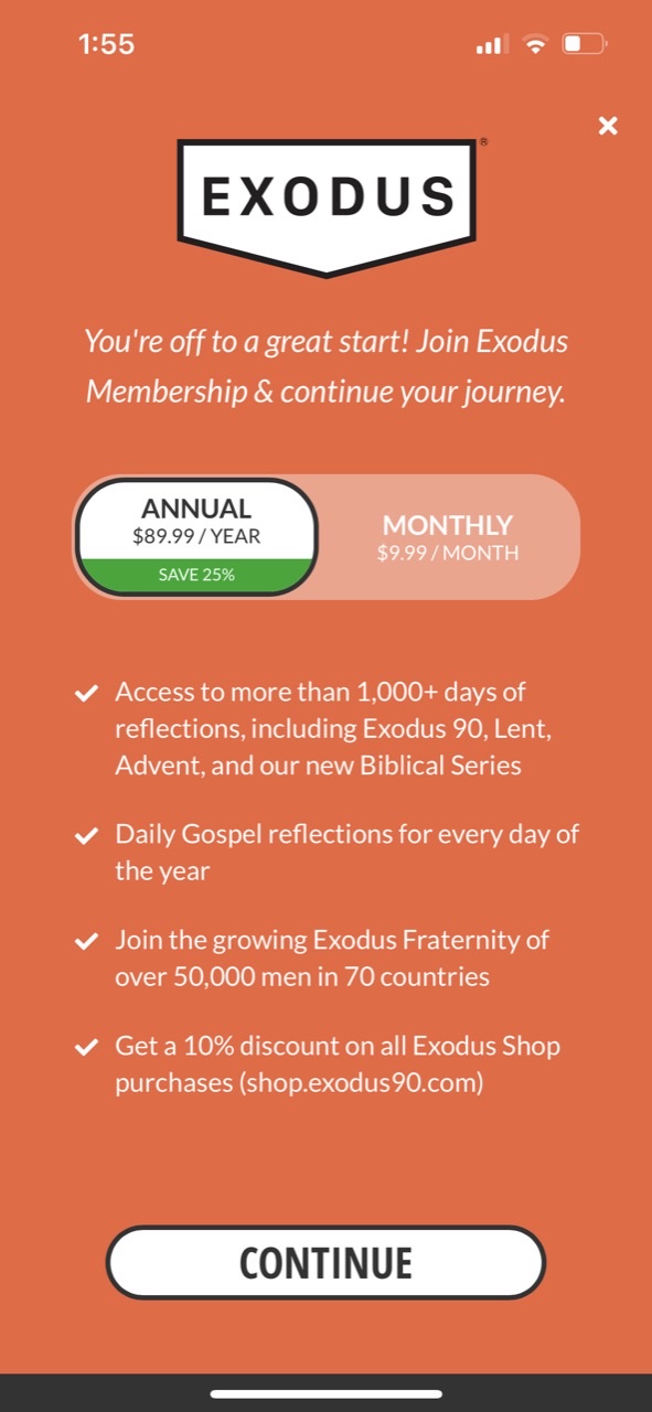 Exodus 90: Catholic Men's App