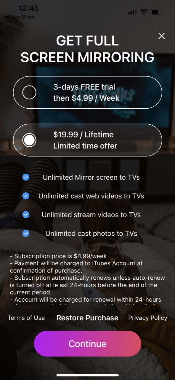 Screen Mirroring - TV Cast