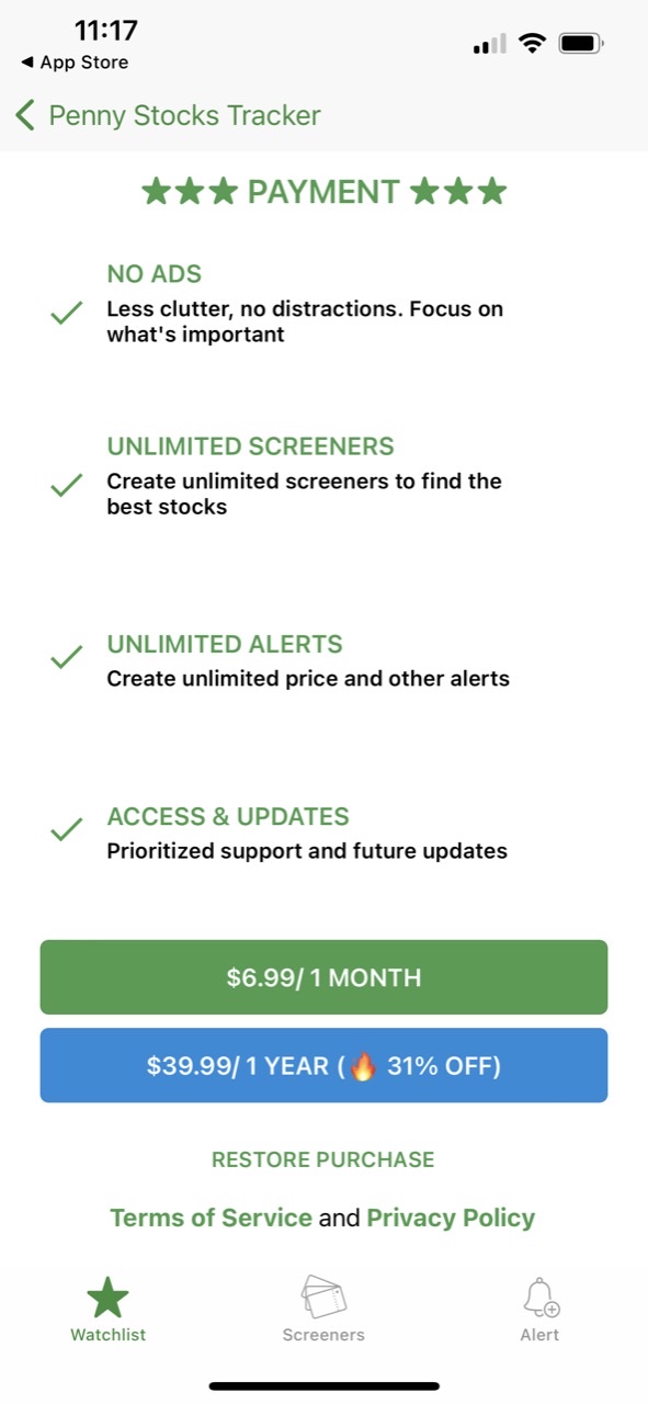 Penny Stocks Tracker &Screener