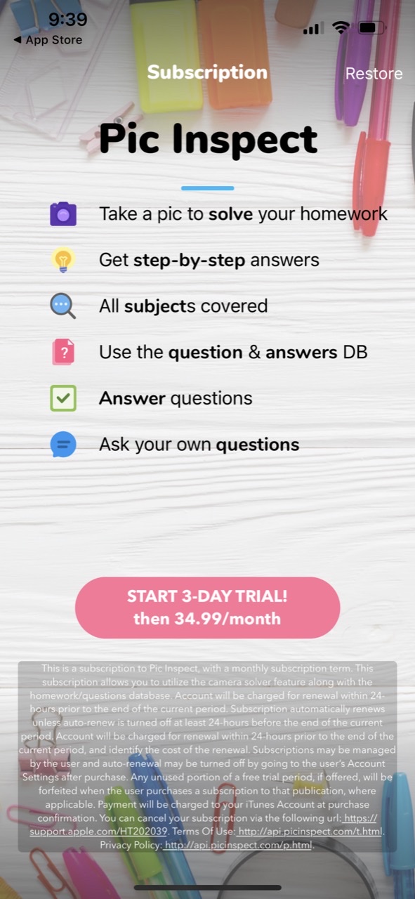 Pic Inspect - Homework Help!
