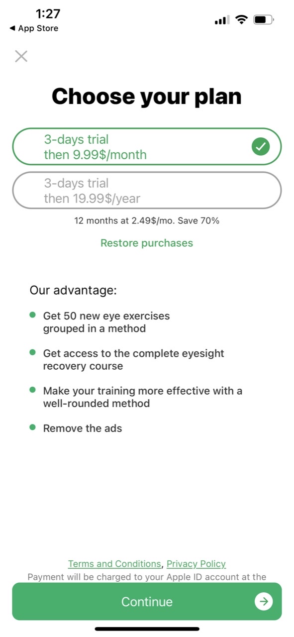 Eye exercises and Vision test
