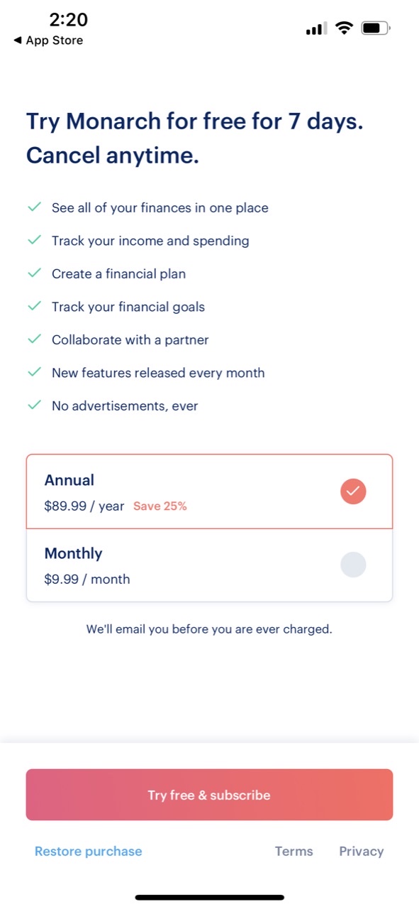 Monarch: Budget & Track Money