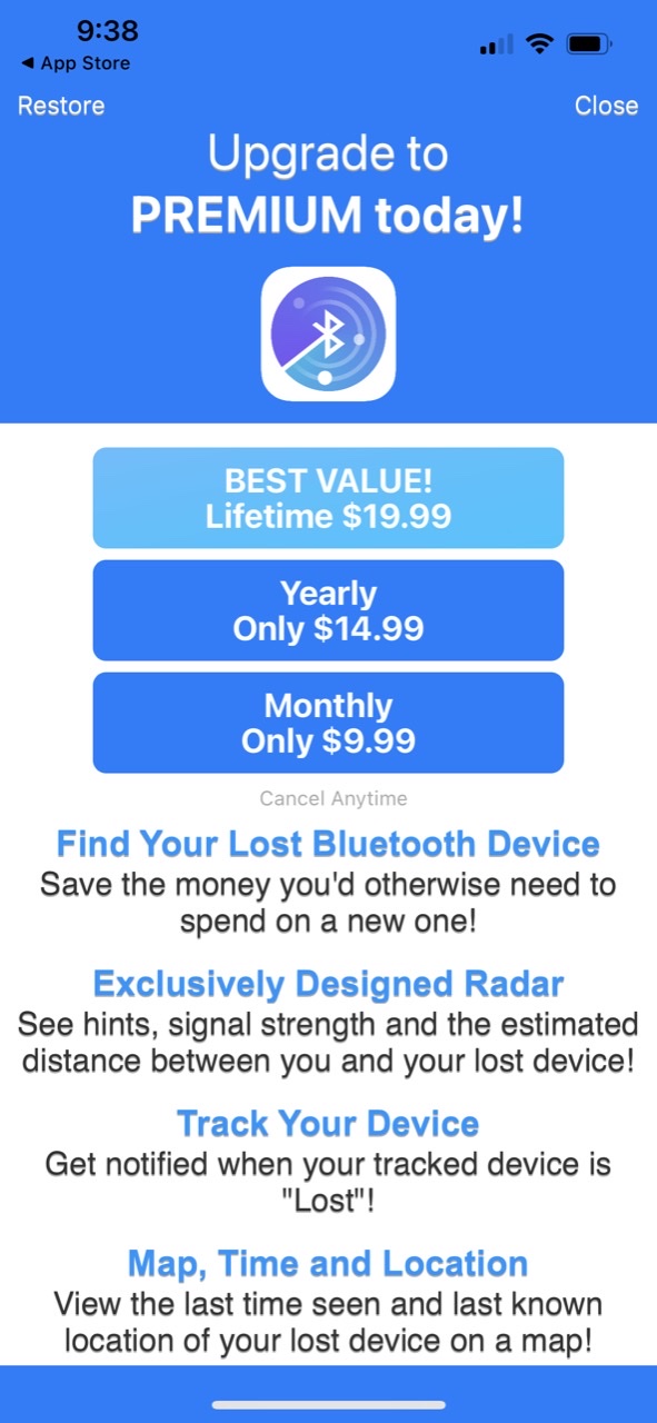 Bluetooth BLE Device Finder