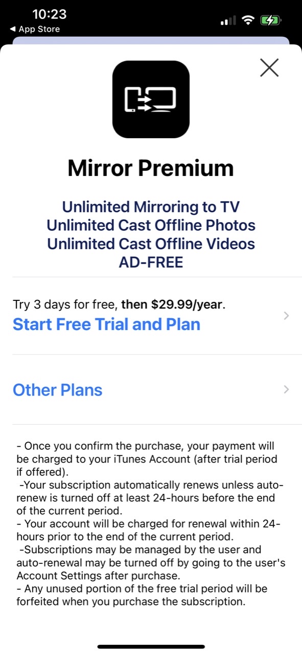 Screen mirroring for Smart TV