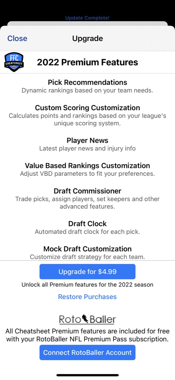 Fantasy Football Cheatsheet