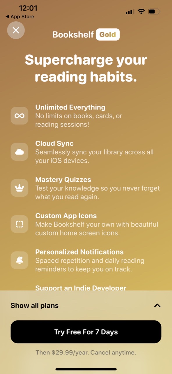Bookshelf: Book Tracker & List