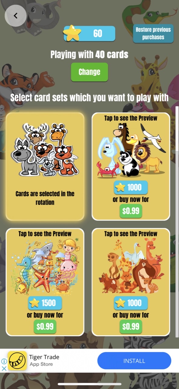 Memory Match Kids Game