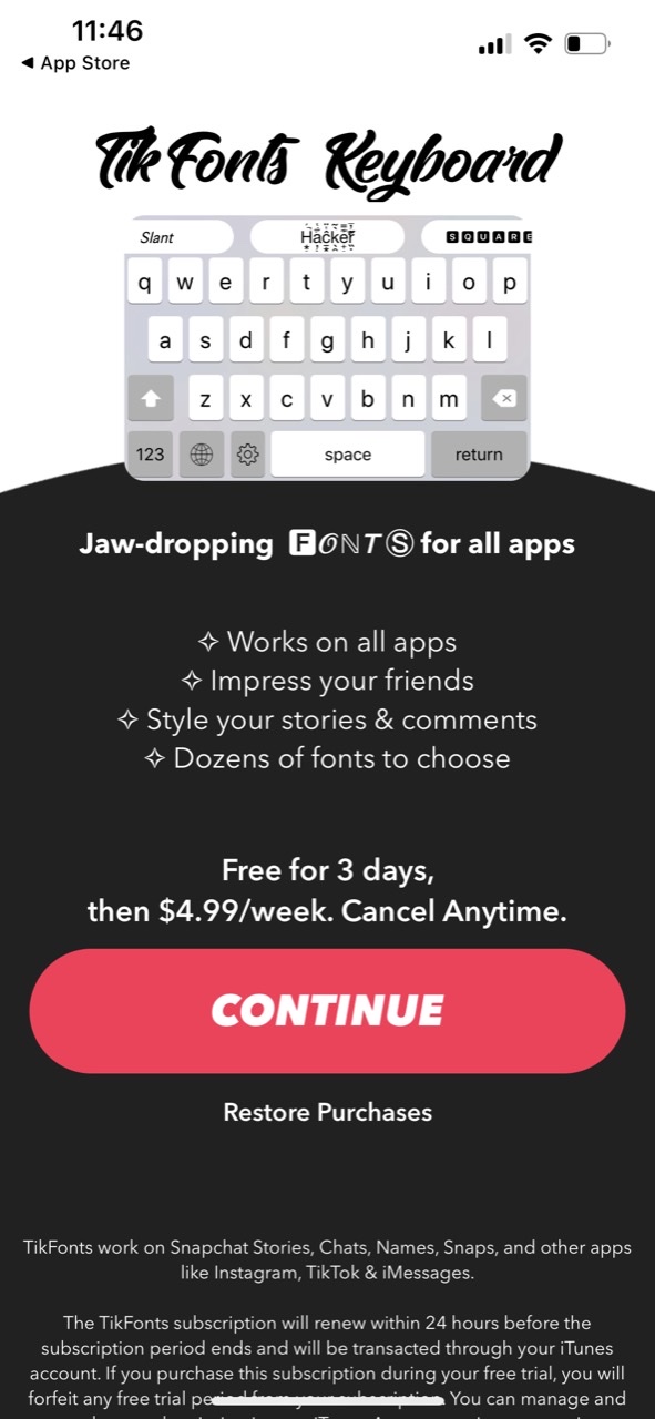 TikFonts - Keyboard Fonts