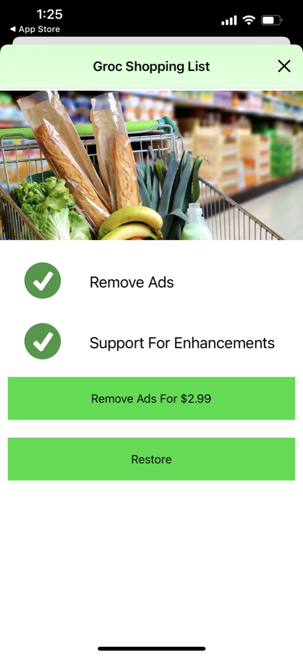 EZ Grocery List IQ App