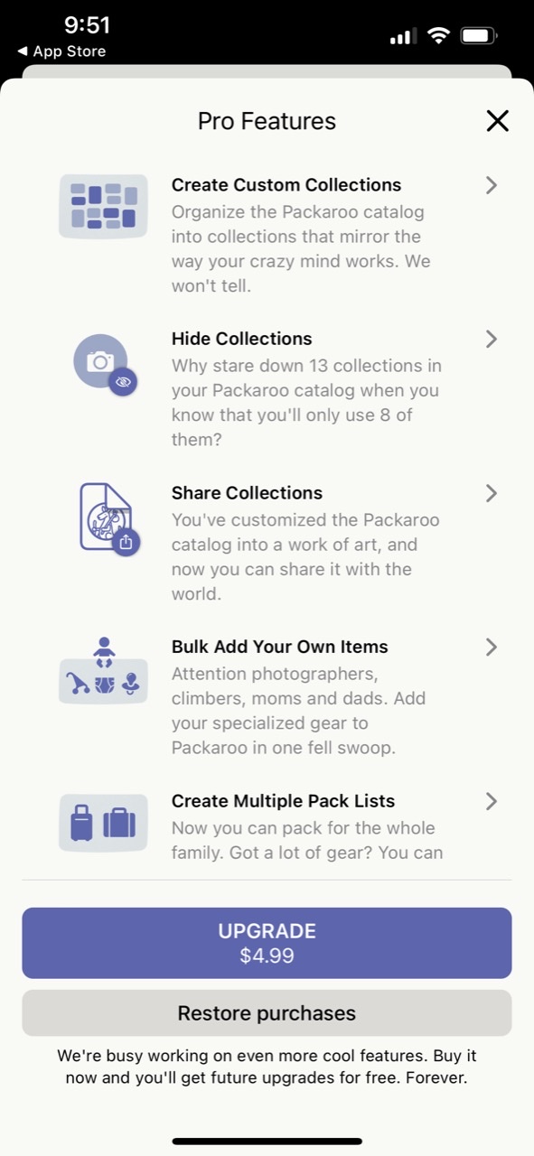 Packaroo - Packing Lists