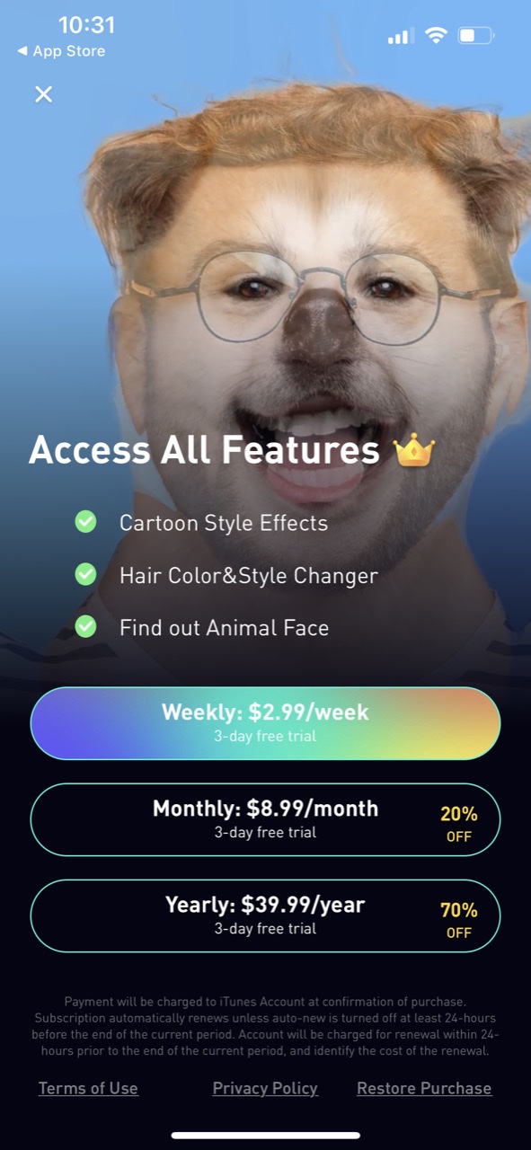ArtCam: Cartoon & Animal Face