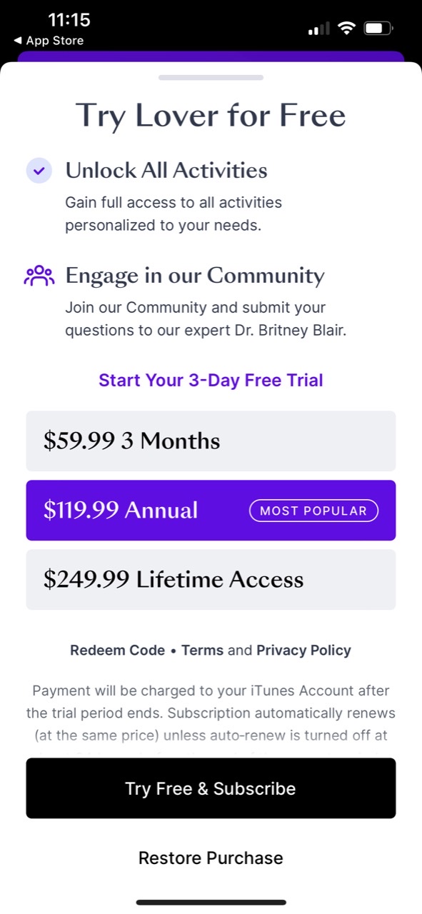 Lover: Intimacy Coaching