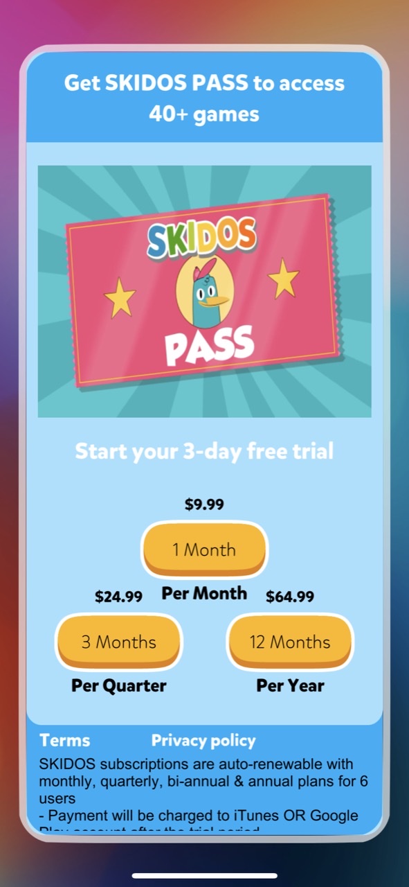 Learning Games For Kids SKIDOS