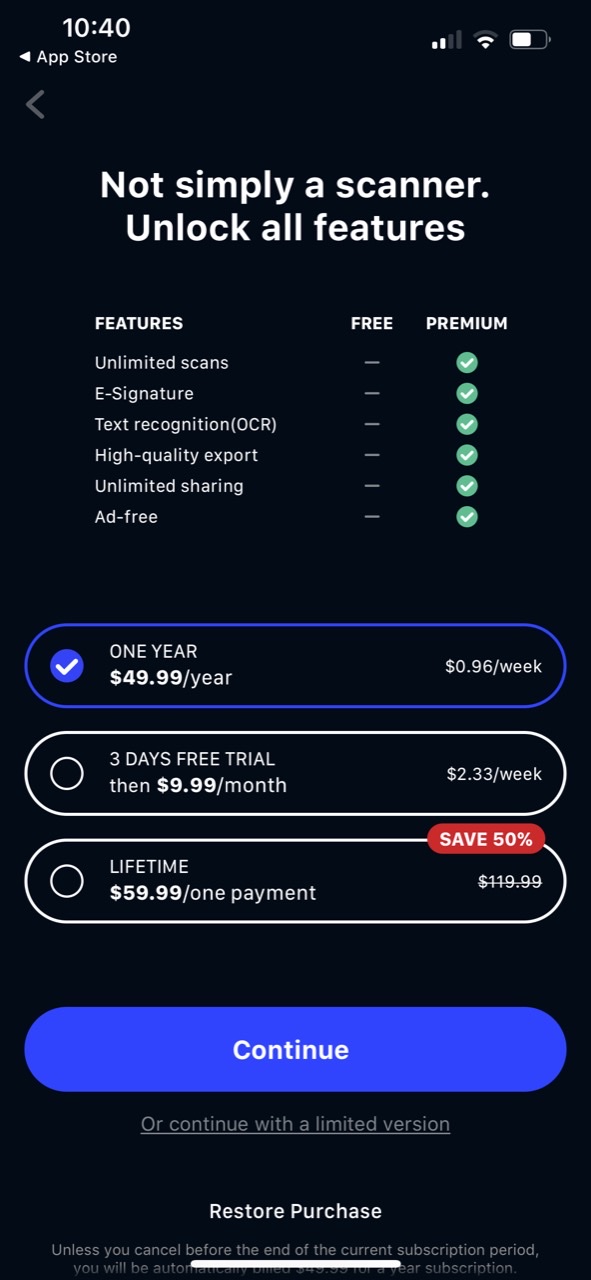 ScaniX: PDF Document Scanner
