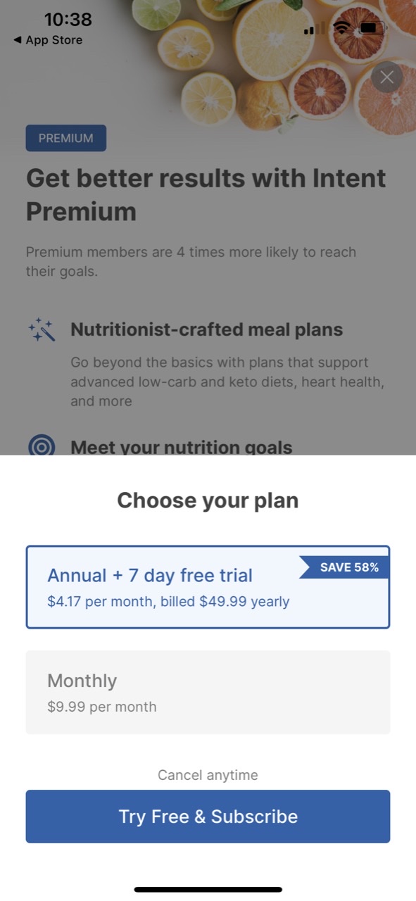 Intent - Meal Planner