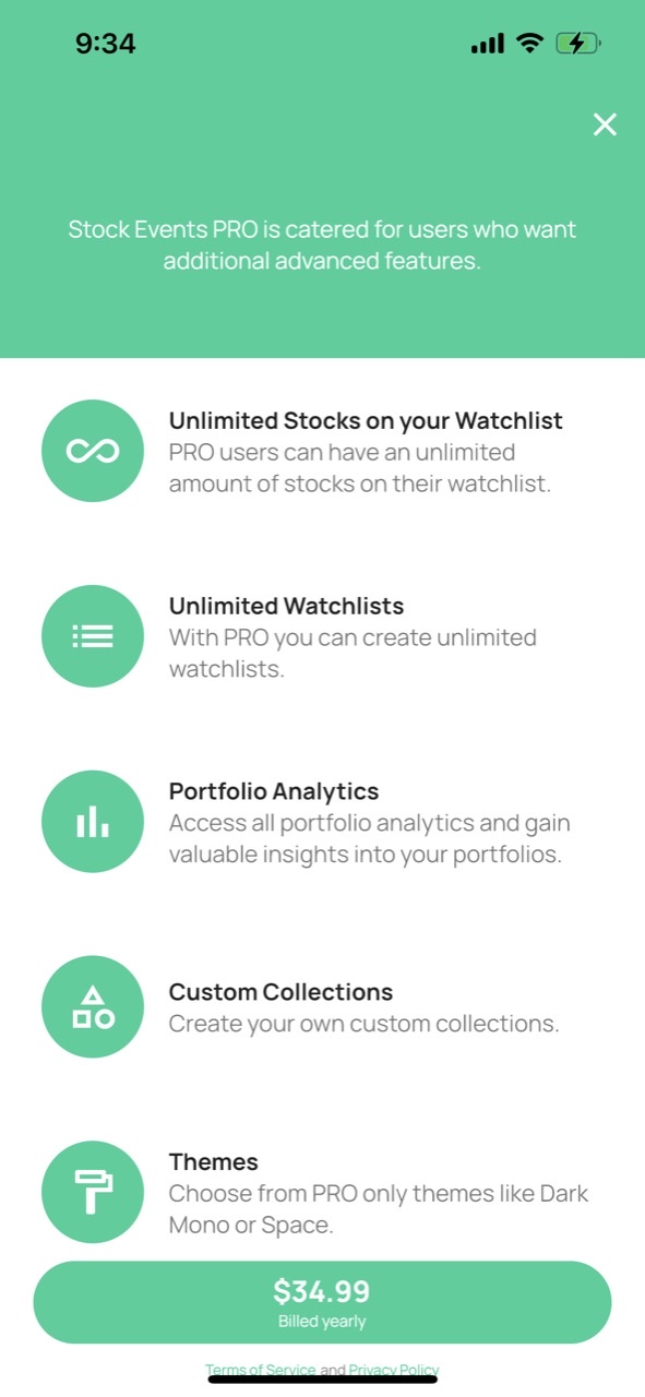 Stock Events Market Tracker