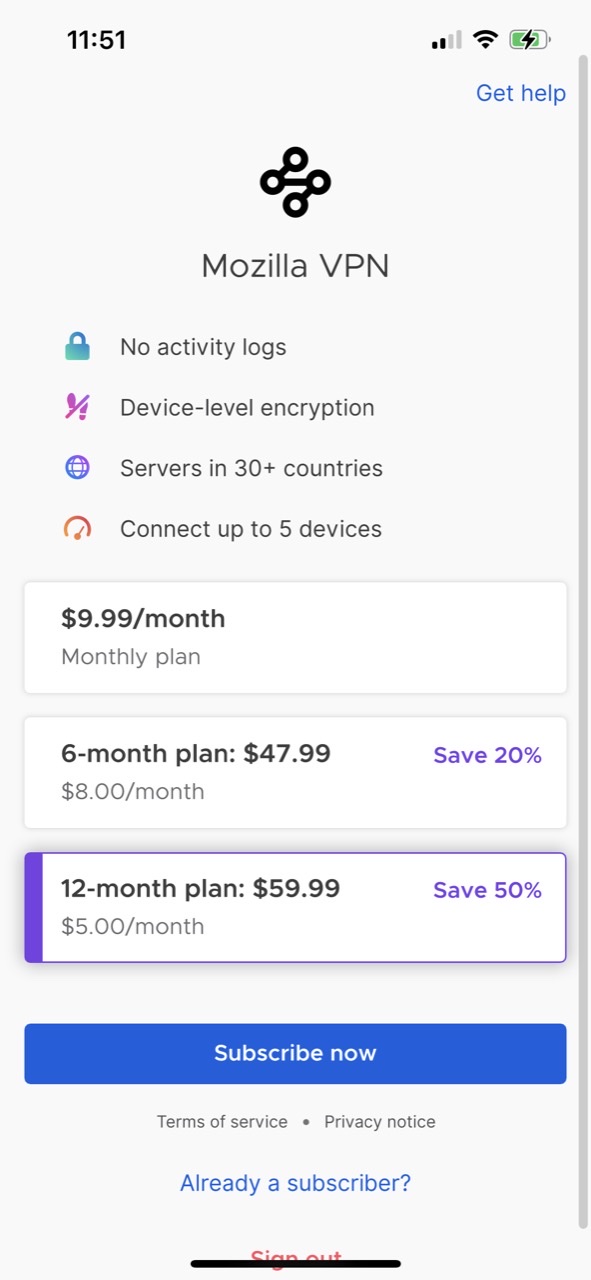 Mozilla VPN - Secure & Private