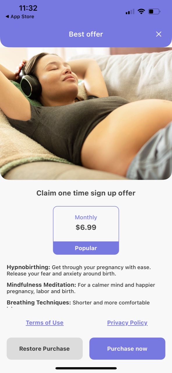 A Hypnobirthing Pregnancy App