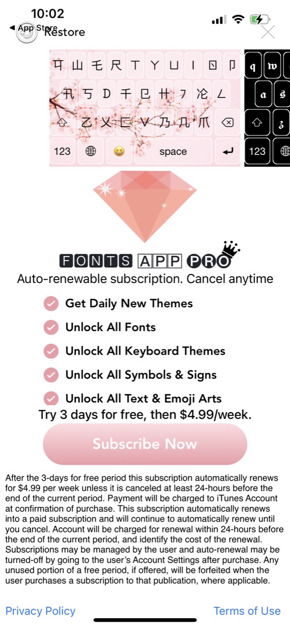 Fonts App - Cool Font Keyboard