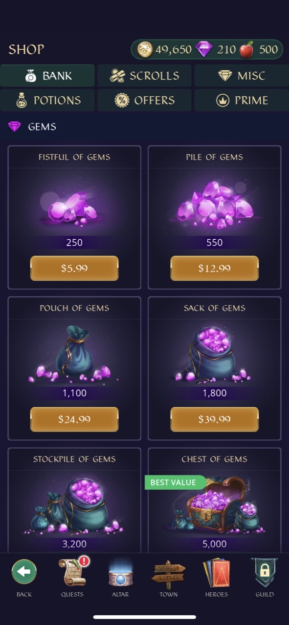 Gemstone Legends - Match 3 RPG