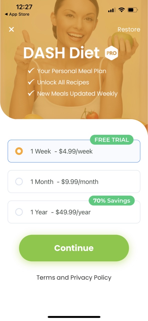 Dash Diet Plan & Food Tracker