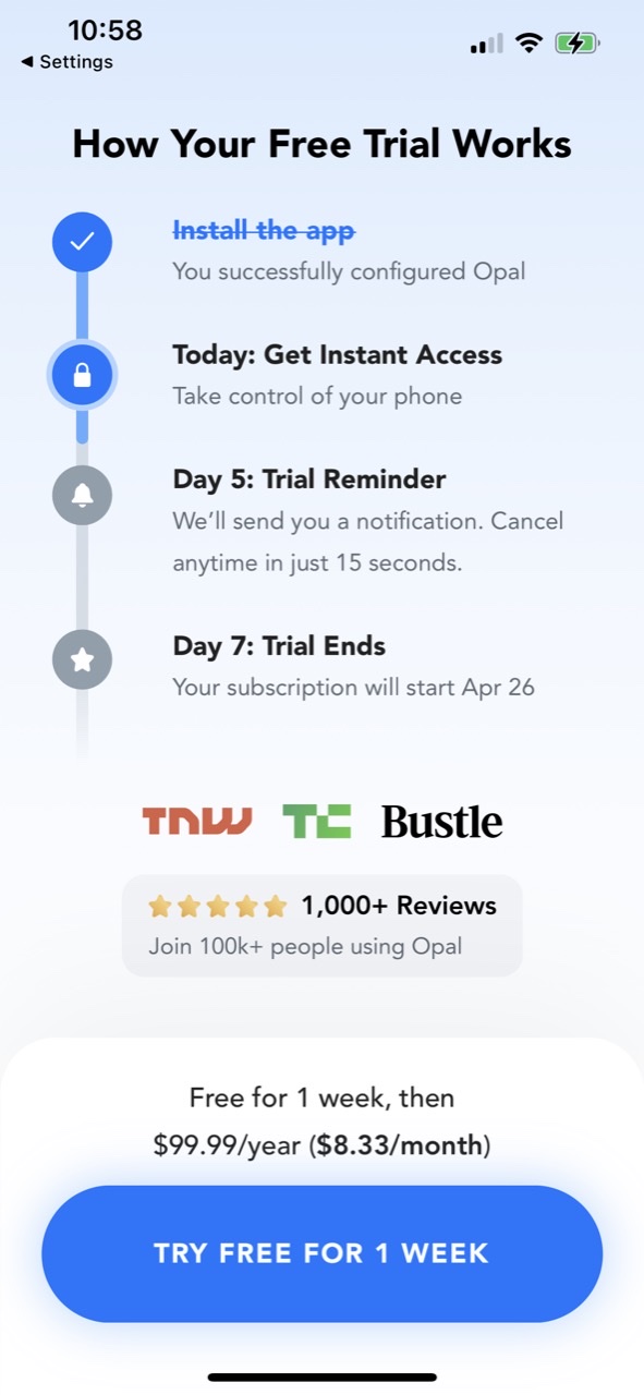 Opal: Screen Time Control