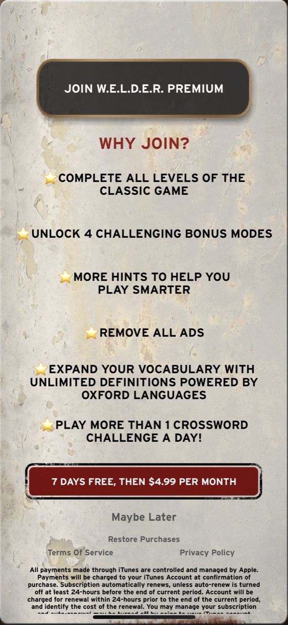W.E.L.D.E.R. - word game