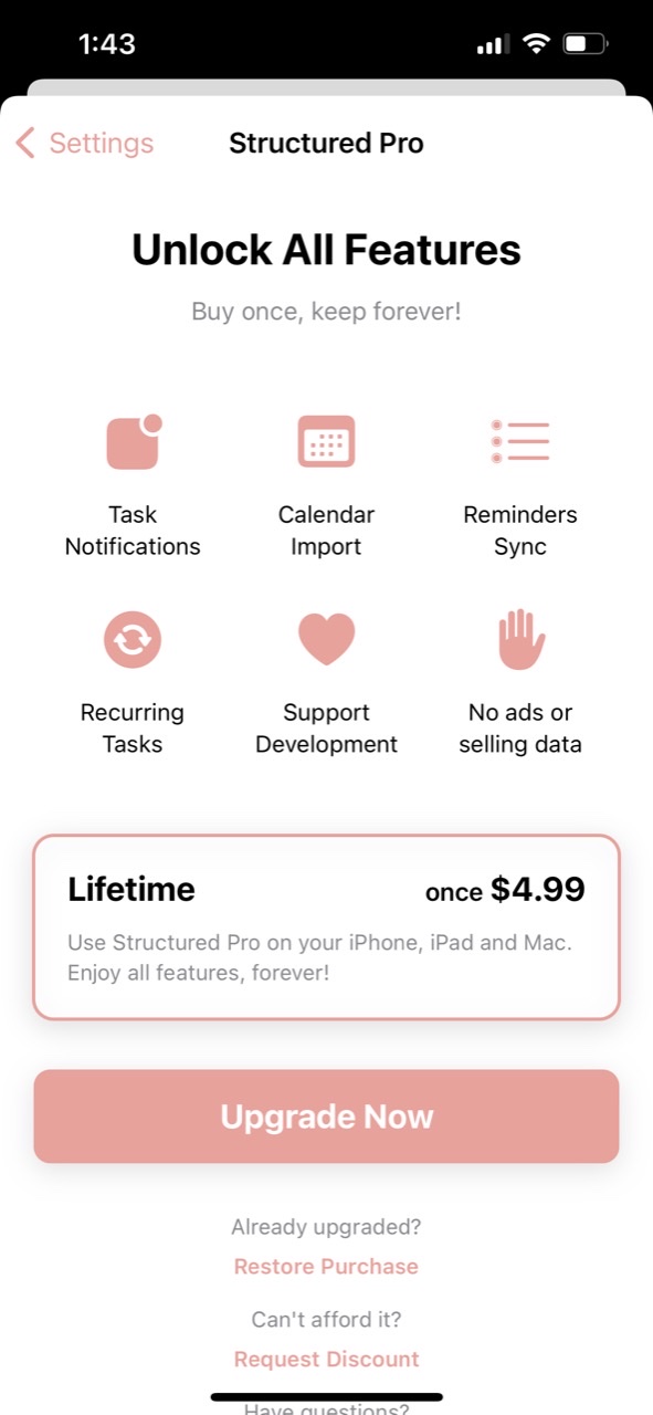 Structured: Daily Planner Todo