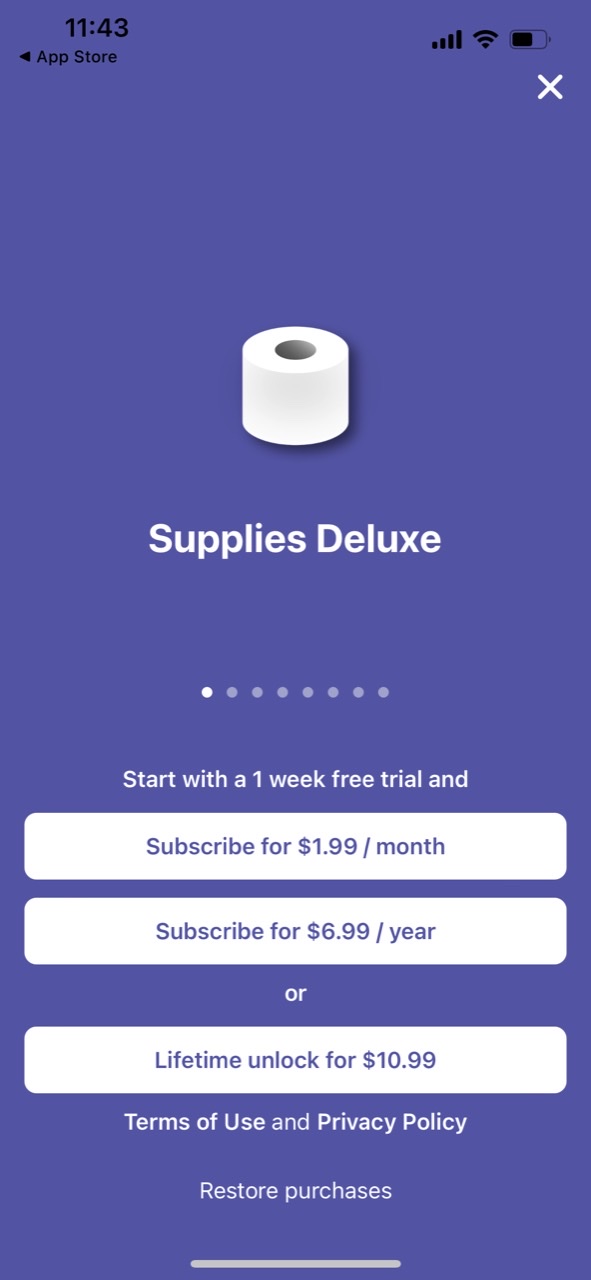 Supplies - home inventory app