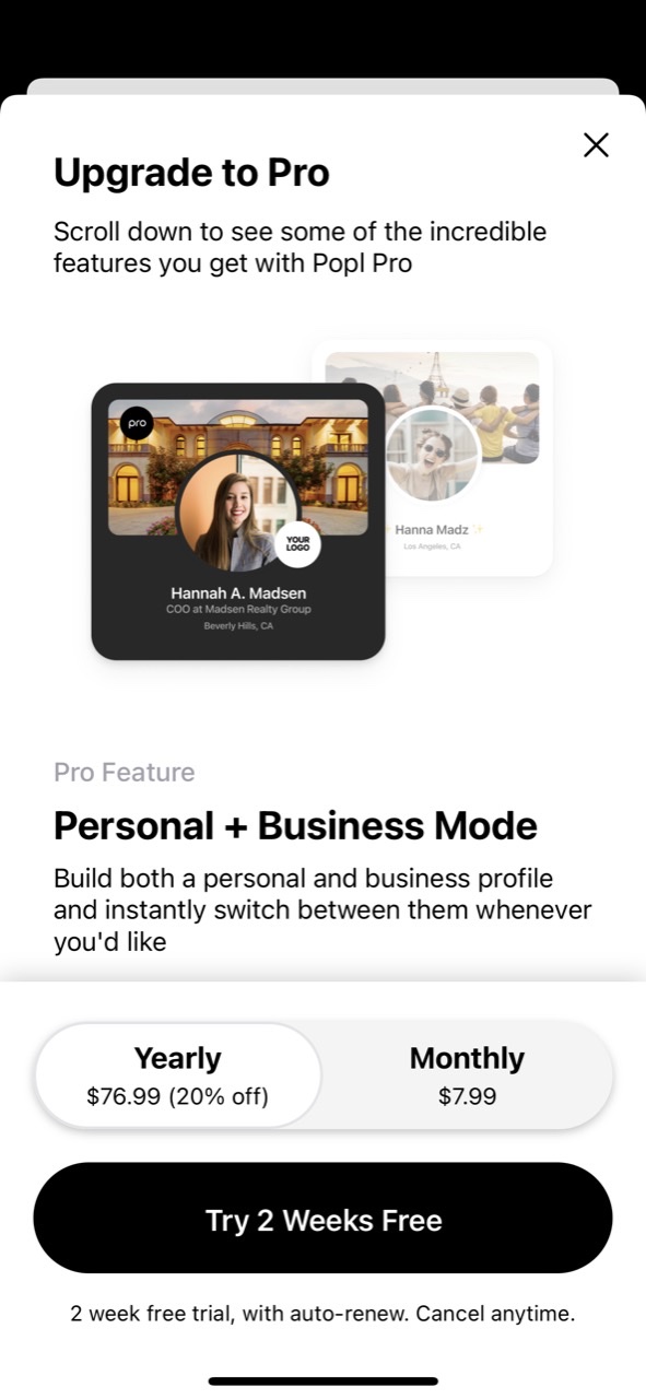 Popl: Digital Business Card