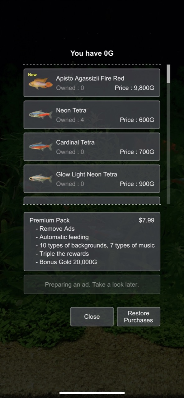 Tropical Fish Tank - Mini Aqua