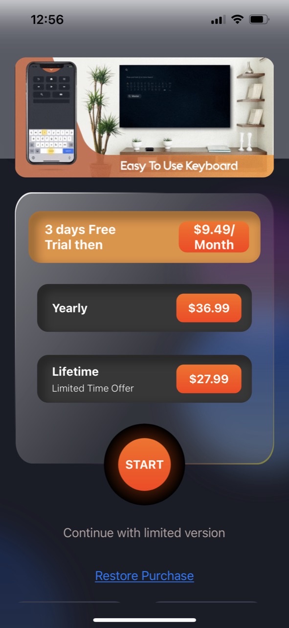 Smart TV Remote App.