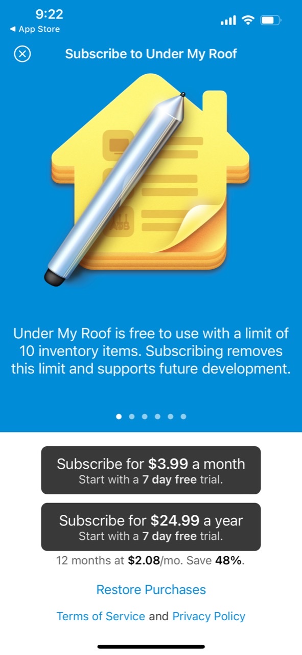 Under My Roof Home Inventory +