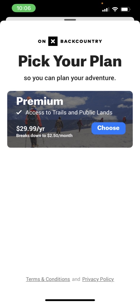 onX Backcountry: Trail GPS App