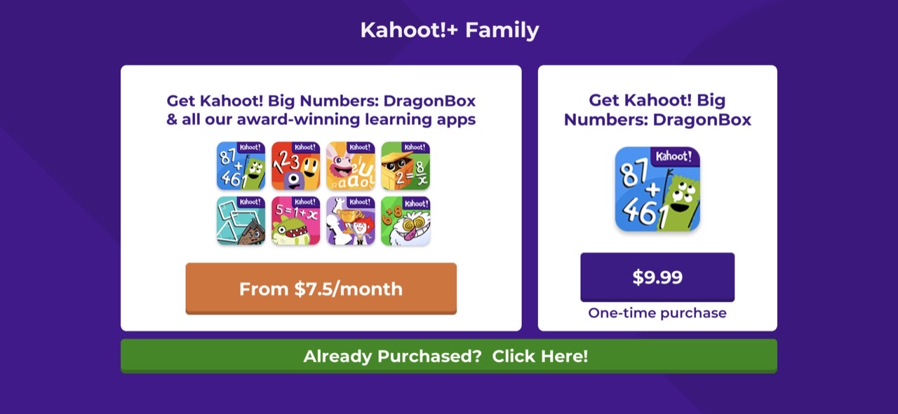 Kahoot! Big Numbers: DragonBox