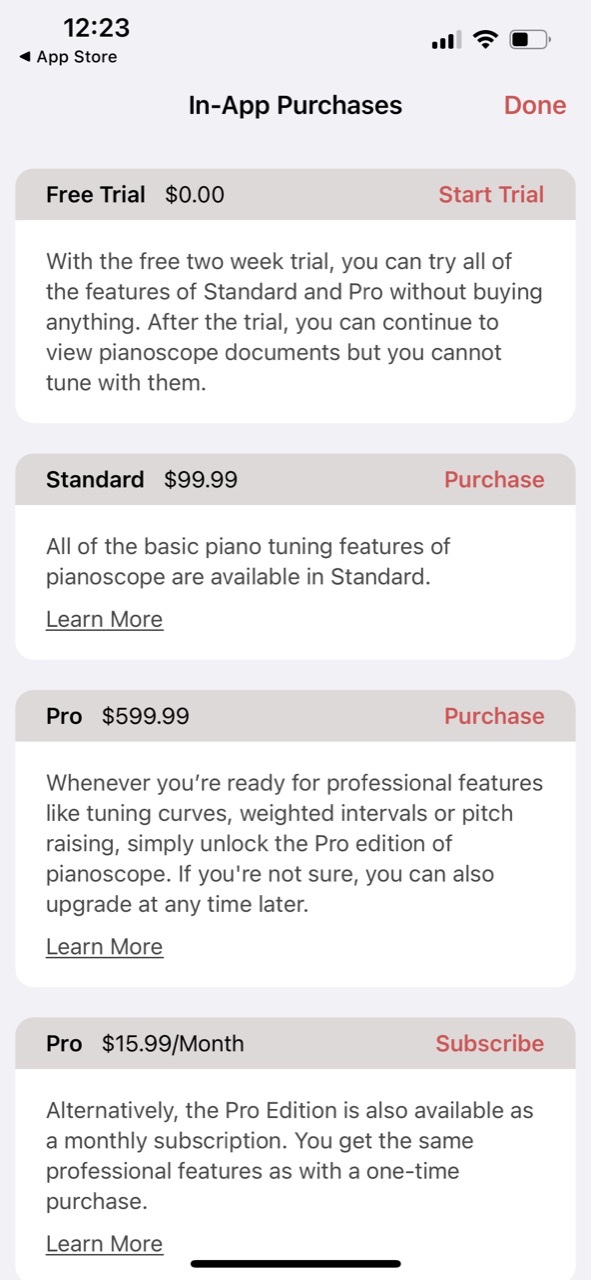 pianoscope – Piano Tuner