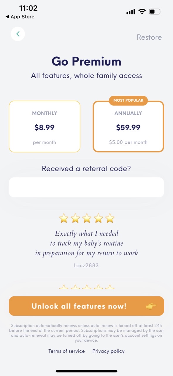 Onoco - Shareable Baby Tracker